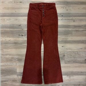 American Eagle Super Hi-Rise Flare Corduroy Pants